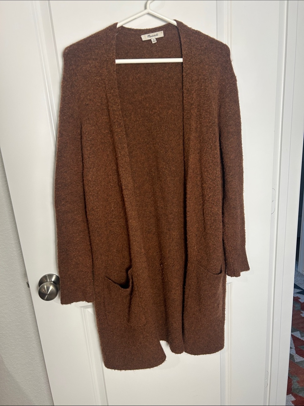 Madewell Brown Open-Front Cozy Knit Cardigan